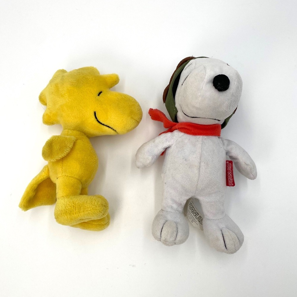 Peanuts Snoopy‎ Flying Ace and Woodstock 7" Plush Set Just Play Cedar Fair